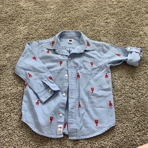 Janie and Jack Lobster button down